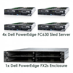 Dell PowerEdge FX2s Enclosure with Four FC630 Sleds Build