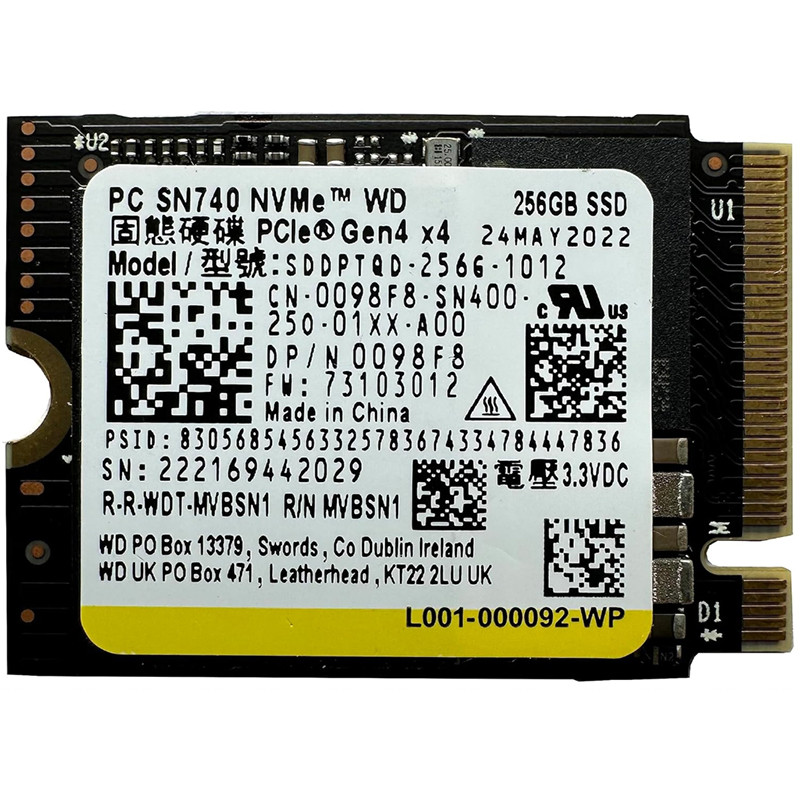 Generic 256GB 30mm NVMe SSD, EPC 1 YR RTB WTY