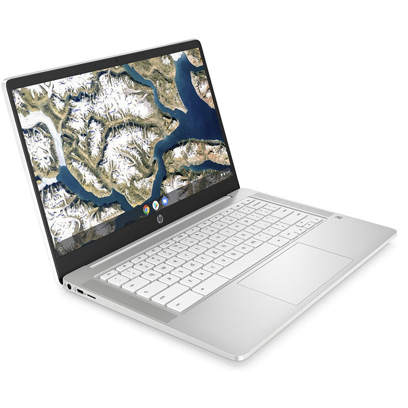 HP Chromebook 14a-na0005na, White, Intel Celeron N5030, 8GB RAM, 128GB eMMC, 14" 1920x1080 FHD, HP 1 YR WTY