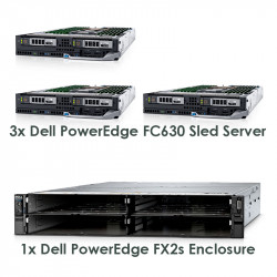 Dell PowerEdge FX2s Enclosure with 3 PowerEdge FC630 Sled Servers Kit