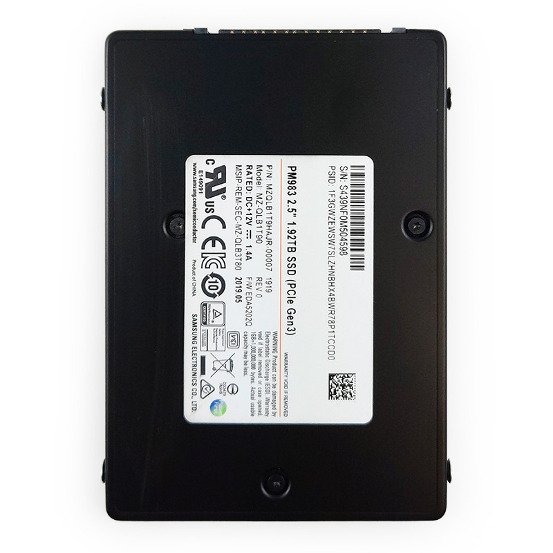 Samsung PM983 1.92TB U.2 NVMe SSD