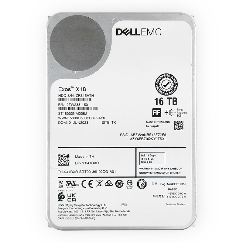 Seagate Exos X18 16TB SAS 12Gbps 3.5" Enterprise HDD