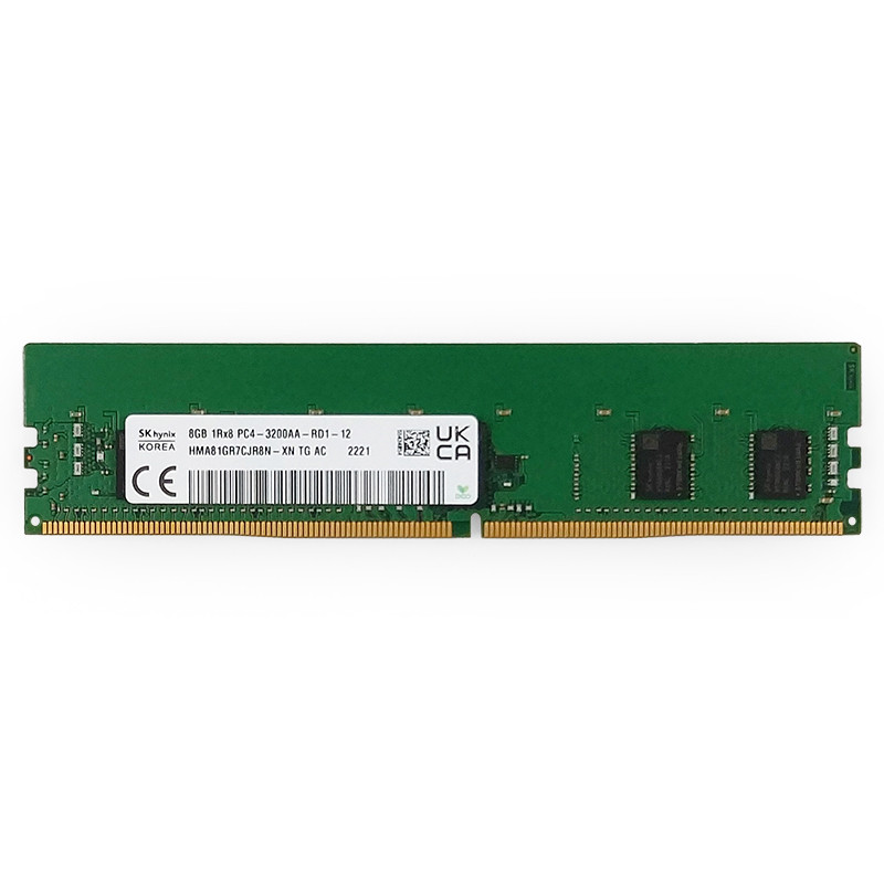 SK Hynix 8GB DDR4-3200MT/s, ECC RDIMM, Server Memory P/N: HMA81GR7CJR8N-XN