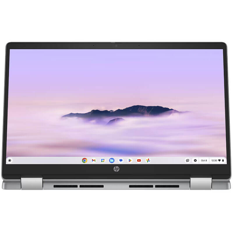HP Chromebook Plus x360 14b-cd0000na, Silver, Intel Core i3-N305, 8GB RAM, 256GB UFS, 14" 1920x1080 FHD Touchscreen, HP 1 YR WTY