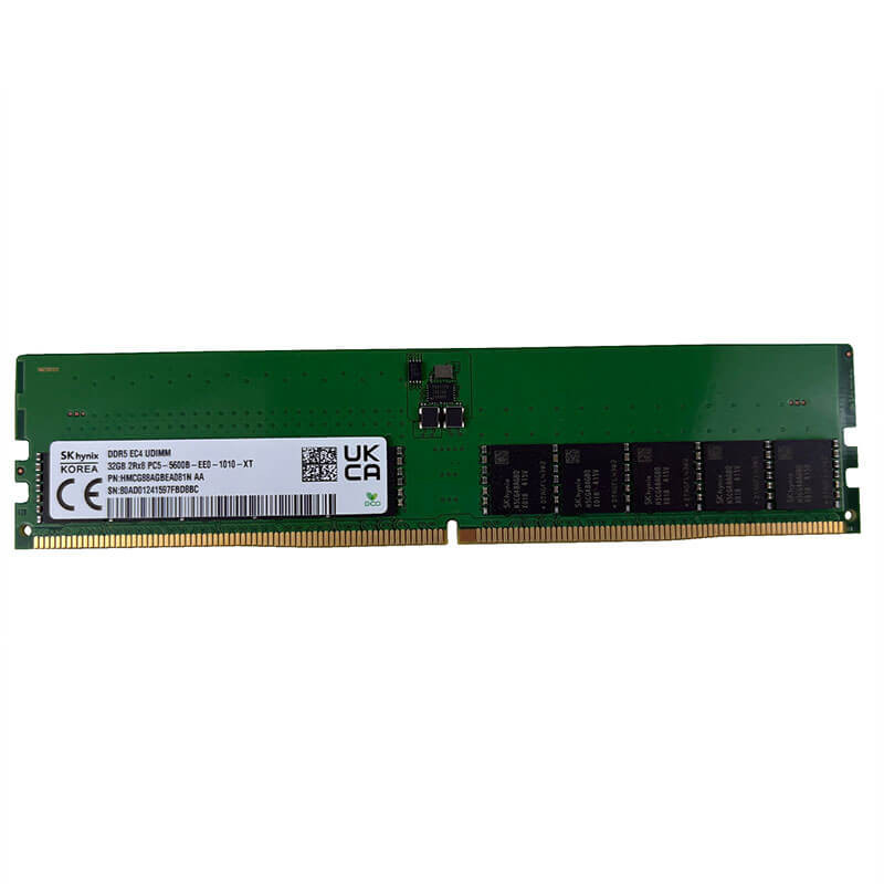 SK Hynix 32GB DDR5-5600MT/s ECC UDIMM, Server Memory Front