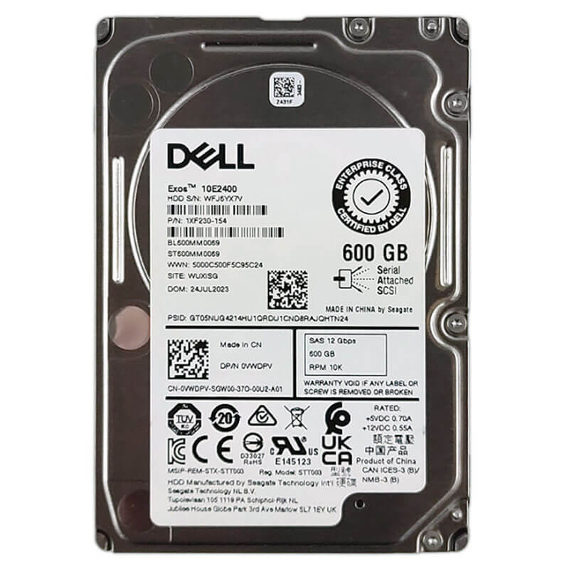 ダブルアールエル　カタログ　セット 600GB 10K 2.5 SAS Hard Drive Dell WD6000BKHG-18A29V0 Hard