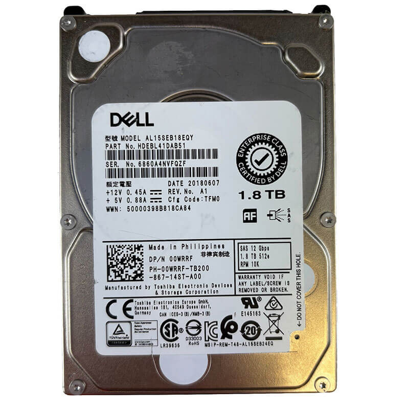 Dell / Toshiba AL15SEB 1.8TB 10K SAS Front
