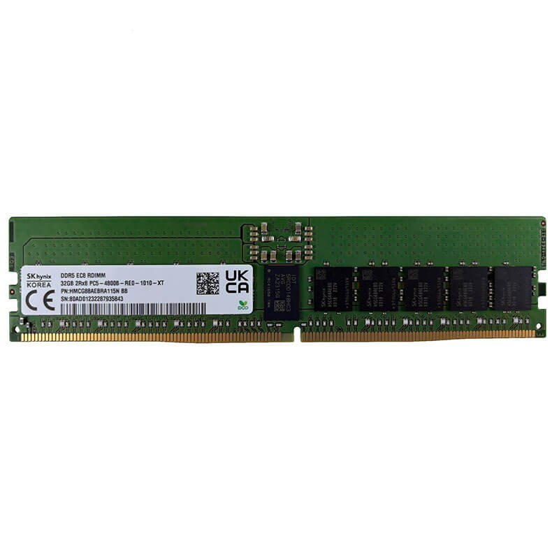 SK Hynix 32GB DDR5-4800MT/s ECC RDIMM Server Memory Front