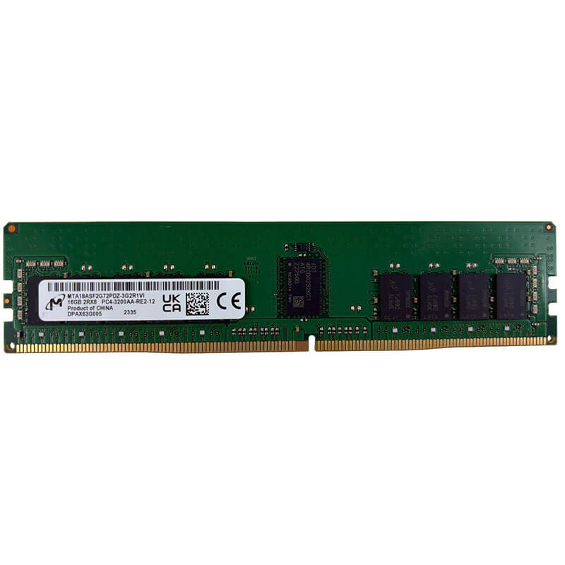 Micron 16GB DDR4-3200MT/s, ECC RDIMM, Server Memory P/N: MTA18ASF2G72PDZ-3G2R1VI