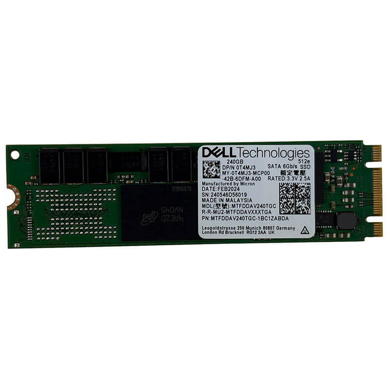 Dell / Micron 5400 PRO 240GB M.2 2280 SATA SSD, 6Gbps, 512e, D P/N: 0T4MJ3 / T4MJ3