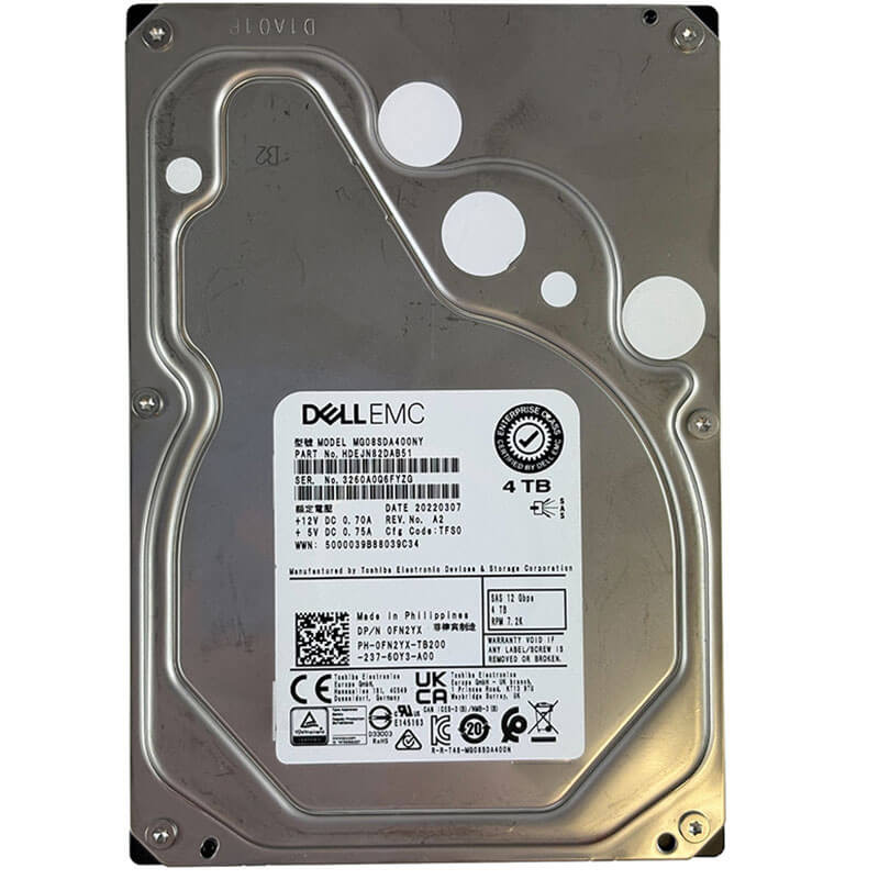 Dell / Toshiba MG08 4TB 7.2K SAS Front