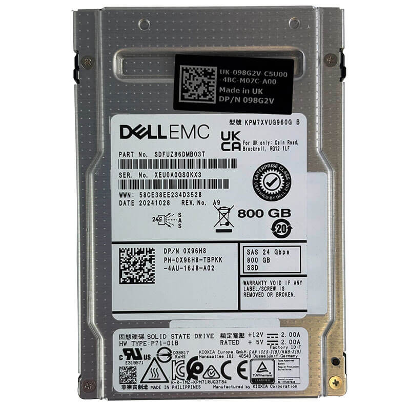 Dell / Kioxia PM7-V 800GB SAS SSD Front