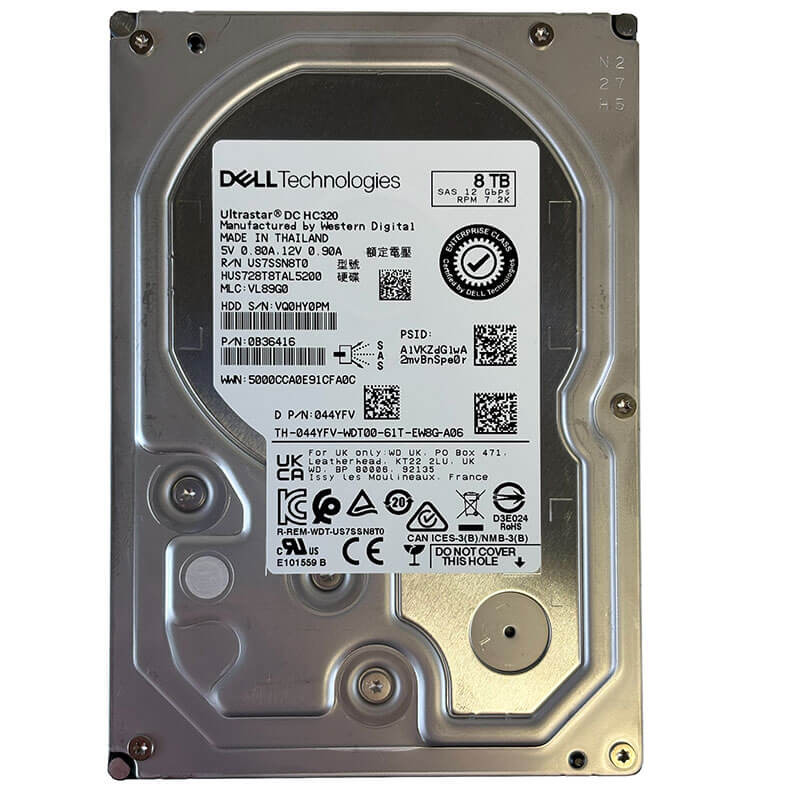 Dell / Western Digital Ultrastar DC HC320 8TB 7.2K SAS Front