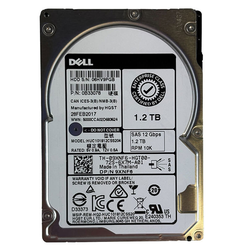Dell / HGST Ultrastar C10K1800 1.2TB 10K SAS Front