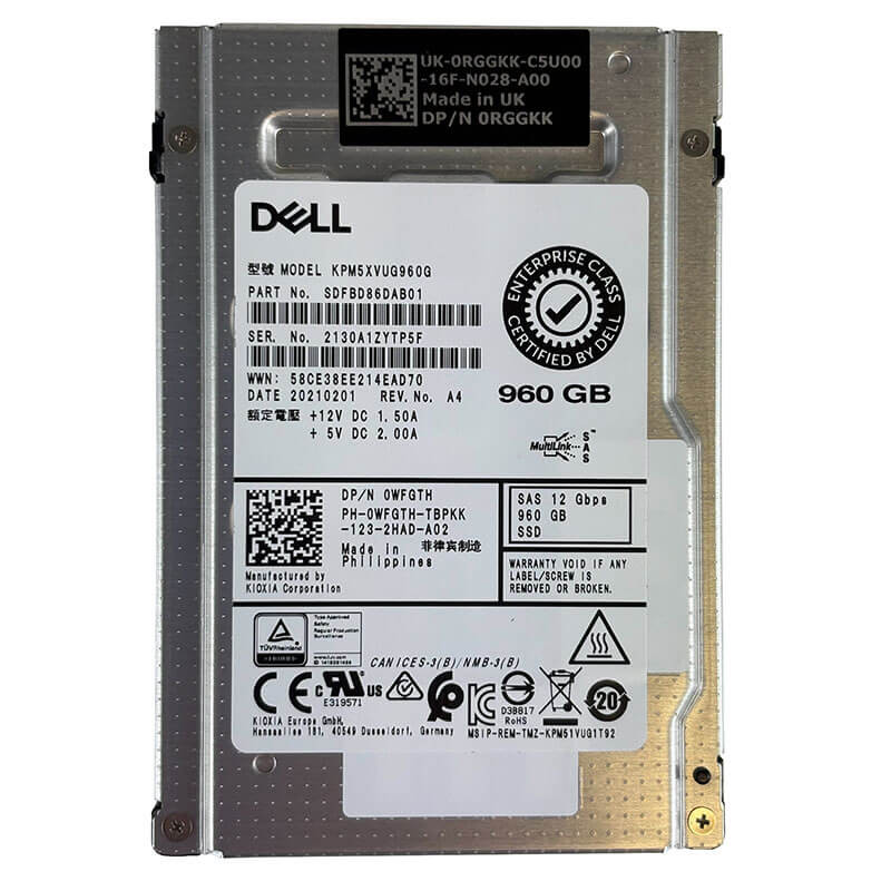 Dell / Kioxia PMV-5 960GB SAS SSD Front