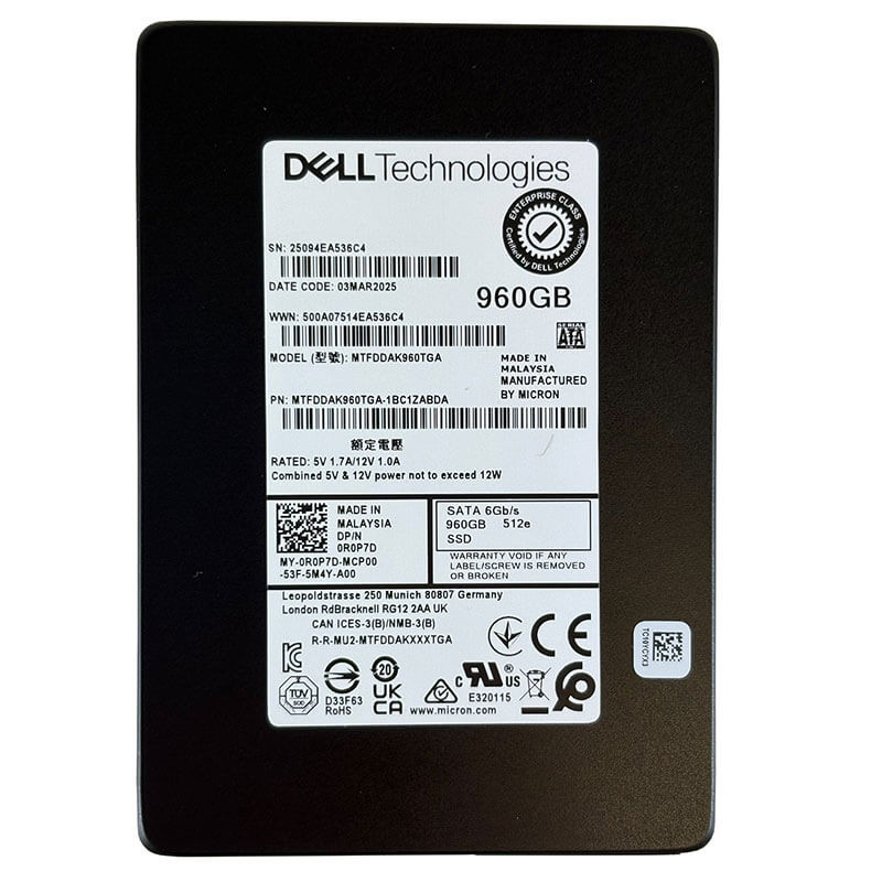 Dell / Micron 5400 Pro 960GB SATA SSD Front