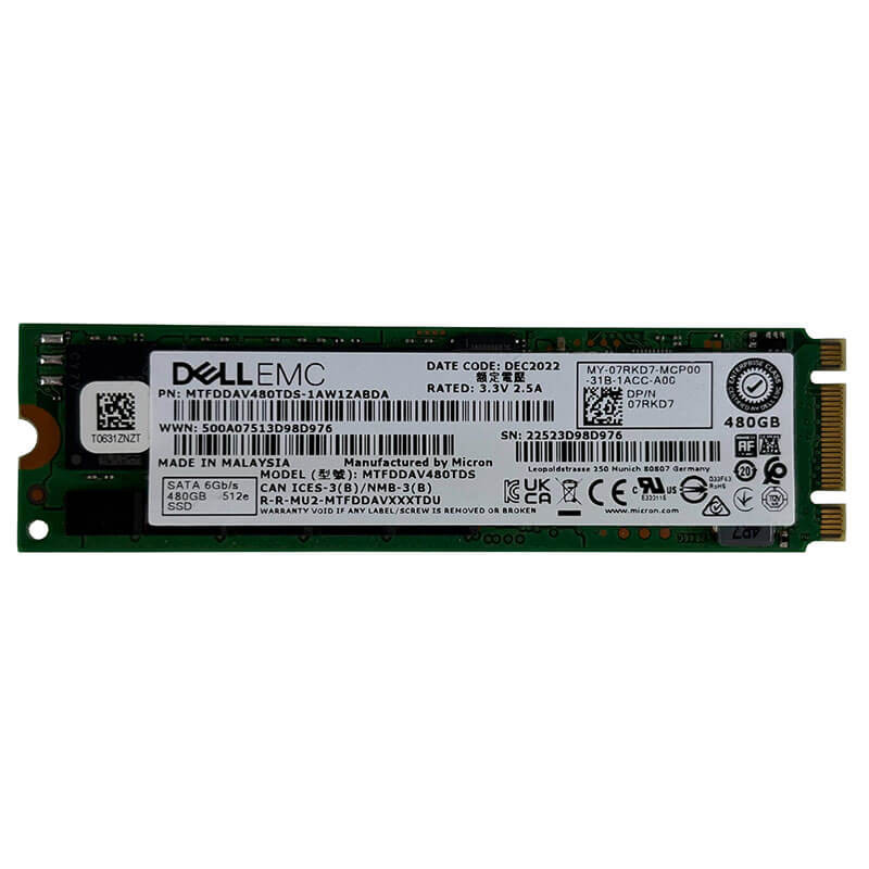 Dell / Micron 5300 Pro 480GB M.2 SATA SSD Front