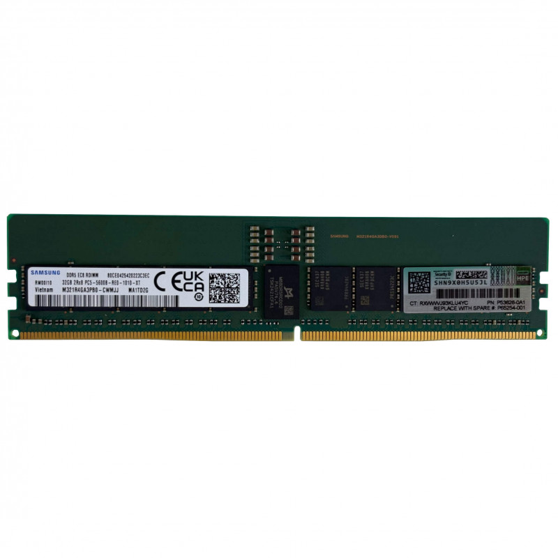 HPE / Samsung 32GB DDR5-5600MT/s ECC RDIMM, Server Memory Front