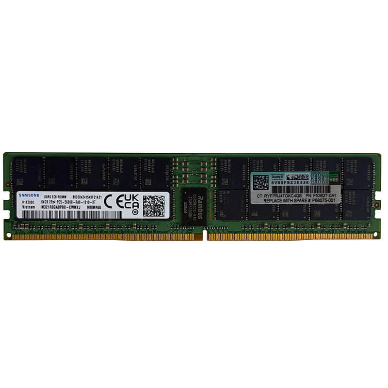 HPE / Samsung 64GB DDR5-5600MT/s ECC RDIMM Server Memory  Front