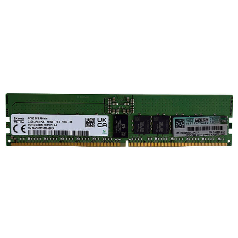 HPE / SK Hynix 32GB DDR5-4800MT/s ECC RDIMM Server Smart Memory Front