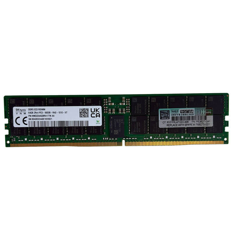 HPE / SK Hynix 64GB DDR5-5600MT/s ECC RDIMM Server Smart Memory Front