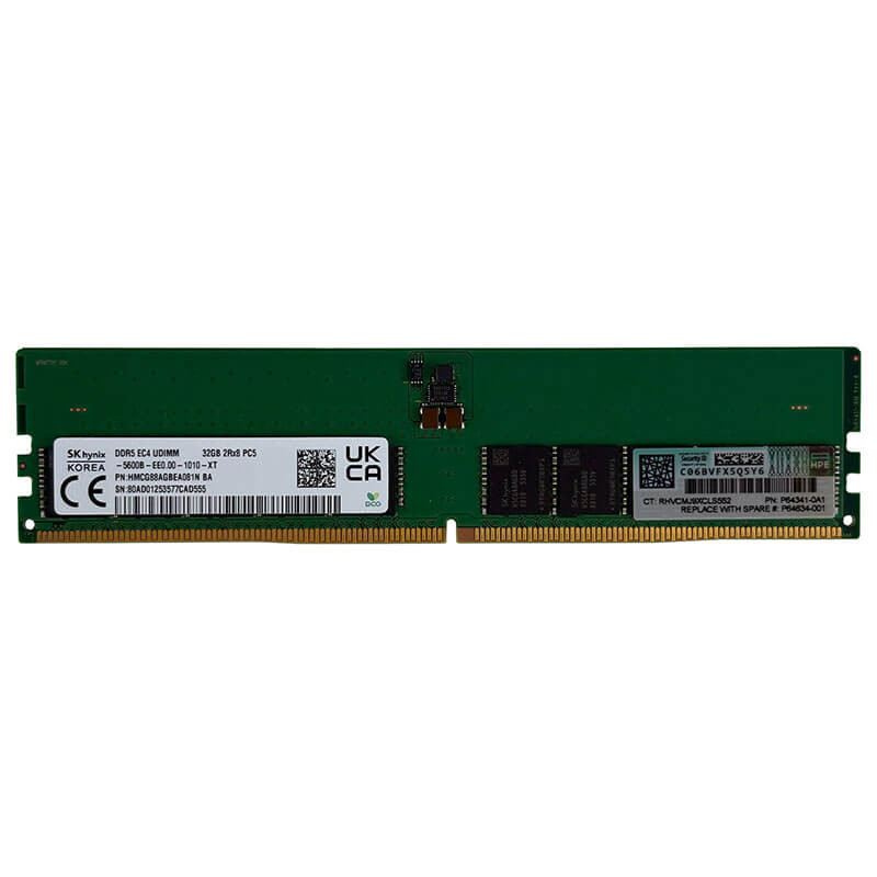 HPE / SK Hynix 32 GBDDR5-4800MT/s ECC UDIMM Server Memory Front