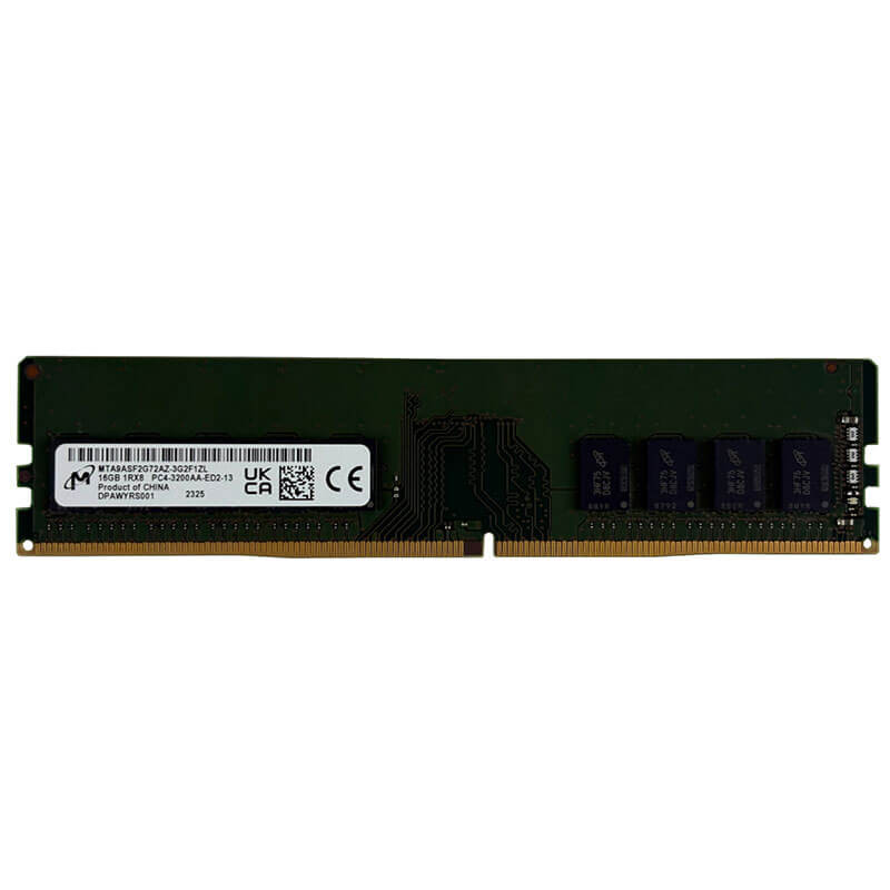 Micron 16GB DDR4-3200MT/s ECC UDIMM Server Memory Front