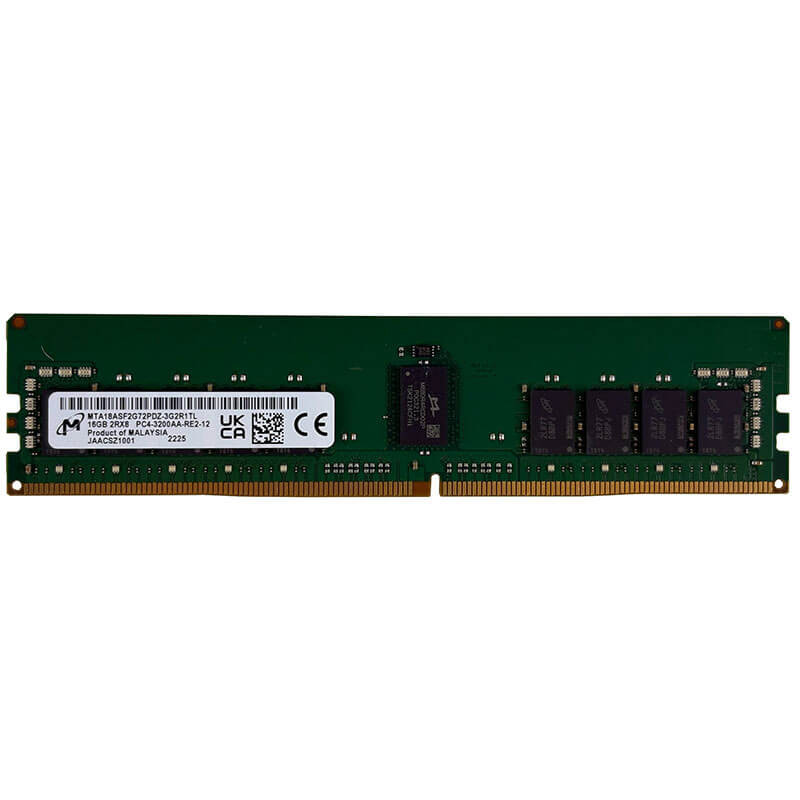 Micron 16GB DDR4-3200MT/s ECC RDIMM Server Memory Front