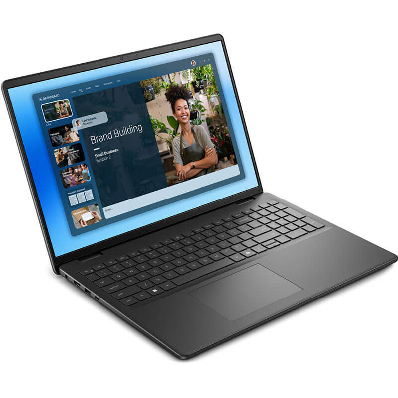 Dell 16 DC16250 Laptop, Black, Intel Core 7 150U, 16GB RAM, 512GB SSD, 16" 1920x1200 WUXGA, Dell 3 YR WTY
