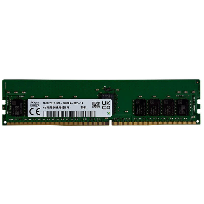 SK Hynix 16GB DDR4-3200MT/s, ECC RDIMM, Server Memory P/N: HMAG78EXNRA086N