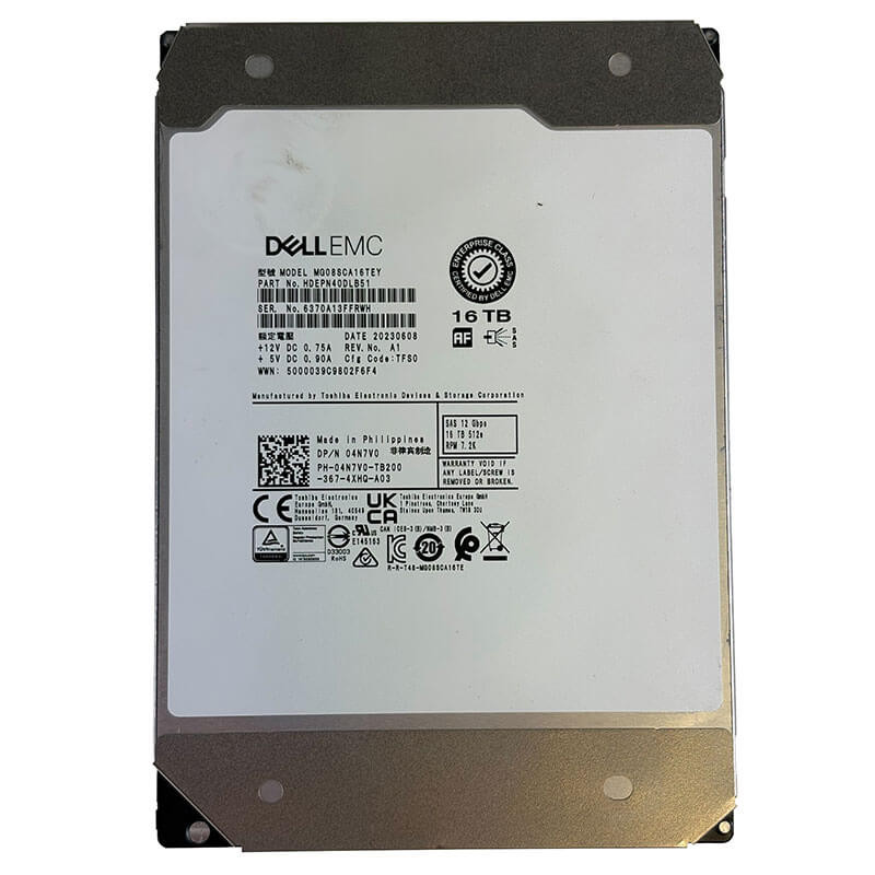 Dell / Toshiba MG08 16TB 7.2K SAS Front