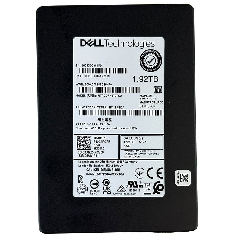 Dell / Micron 5400 Pro 1.92TB SATA SSD Front