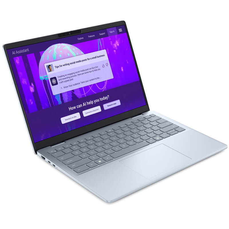 Dell 14 Plus DB14250 Laptop, Blue, Intel Core Ultra 7 256V, 16GB RAM, 512GB SSD, 14" 2560x1600 WQHD+, Dell 3 YR WTY