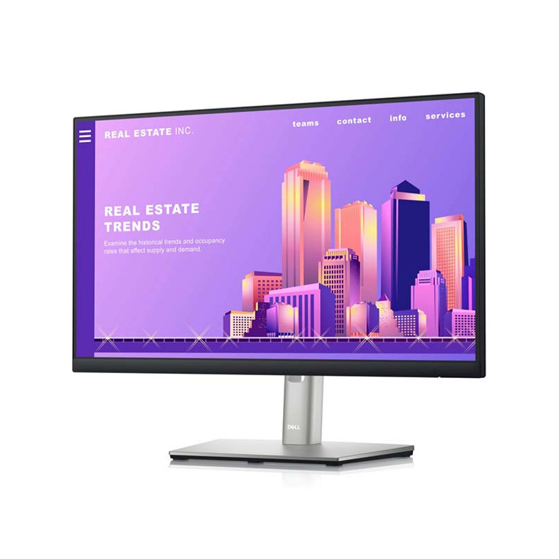 Dell P2222H 22 Professional Monitor, 21.5" 1920x1080 FHD, LED-backlit, 1x DP, 1x VGA, 1x HDMI, 5x USB 3.2, EuroPC 1 YR WTY