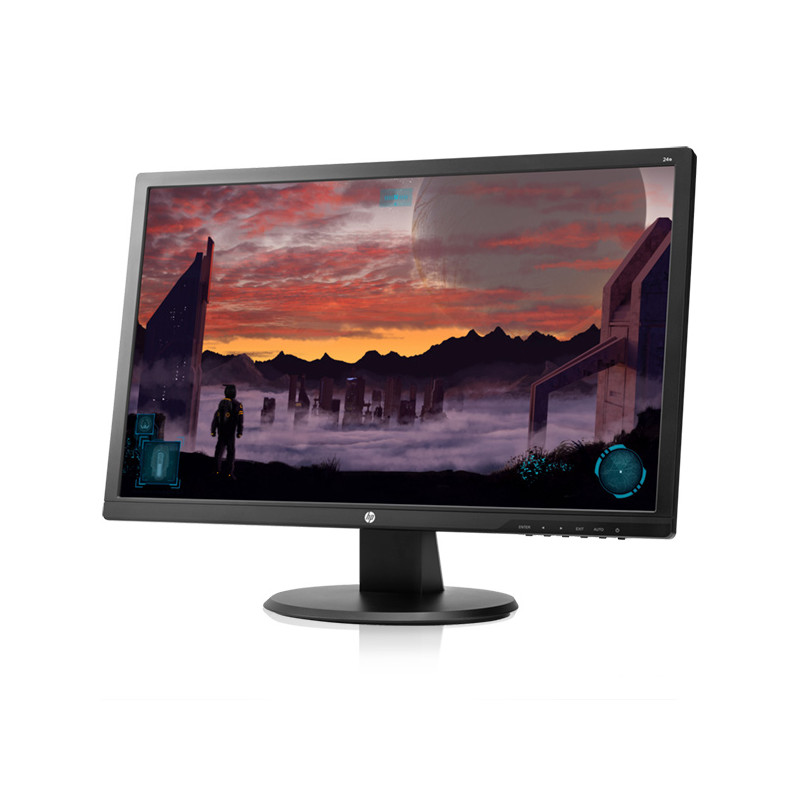 HP 24o 24" Monitor, 1920 x 1080 Full HD, 16:9, TN Anti-Glare, 1ms, VGA, DVI, HDMI, Tilt-adjustable Stand, HP 2 YR WTY