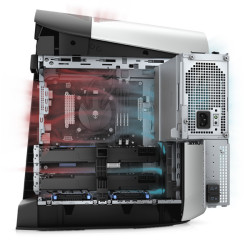 Dell Alienware Aurora R9 Gaming Desktop, White, Intel Core i7-9700, 16GB RAM, 256GB SSD+1TB SATA, 8GB NVIDIA GeForce RTX 2080 SUPER, Dell 1 YR WTY, German Keyboard