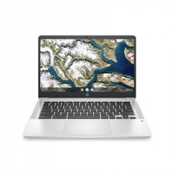 HP Chromebook 14A-na0007na, Silver, Intel Celeron N4000, 4GB RAM, 64GB eMMC, 14.0" 1920x1080 FHD, HP 1 YR WTY