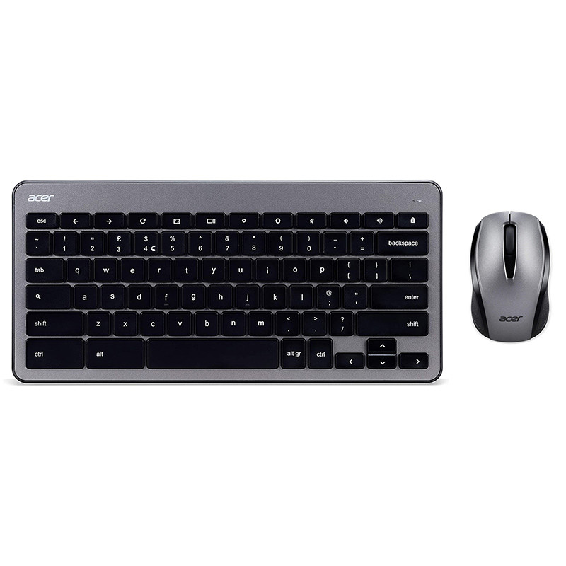 Refurbished Acer Chrome Wireless Keyboard & Mouse Kit, AAK970, UK