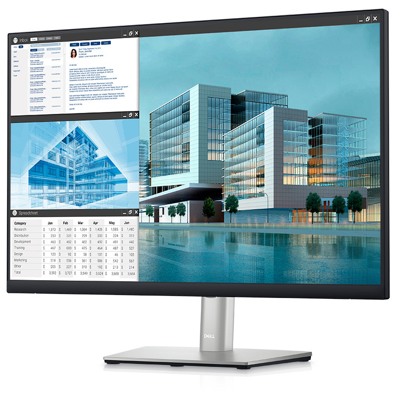 Refurbished Dell P2423 24" Monitor, WUXGA, IPS, DP/HDMI/DVI/VGA/USB