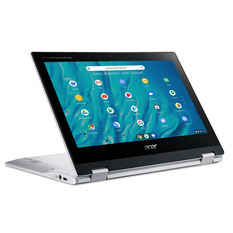 Acer Chromebook Spin 311 CP311-3H-K5M5, Silver, MediaTek MT8183, 4GB RAM, 64GB eMMC, 11.6" 1366x768 HD Touchscreen, Acer 1 YR UK WTY