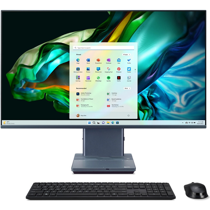 Acer Aspire Pro S32-1856 AIO Front with Keyboard