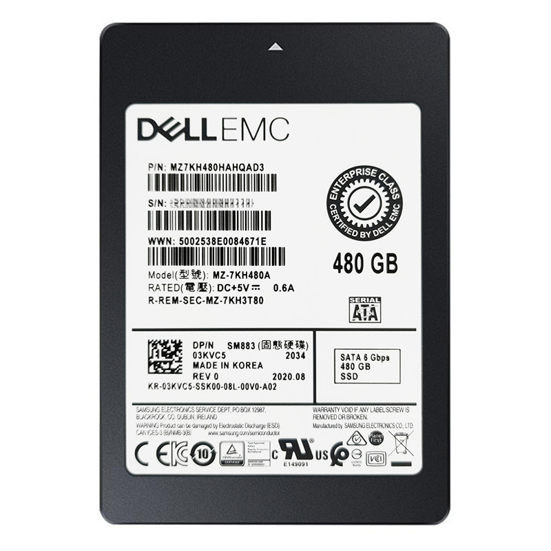 480GB SATA SSD, 6Gbps, 2.5" 480GB SATA SSD, 6Gbps, 2.5"
