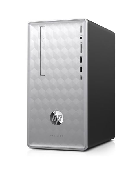 HP Pavilion 590-p0051na Desktop PC, AMD Ryzen 7 2700, 8GB RAM, 128GB SSD+2TB SATA, 2GB AMD Radeon RX550, HP 1 YR WTY