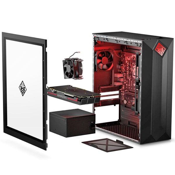 hp omen  875-0051na obelisk gaming desktop open