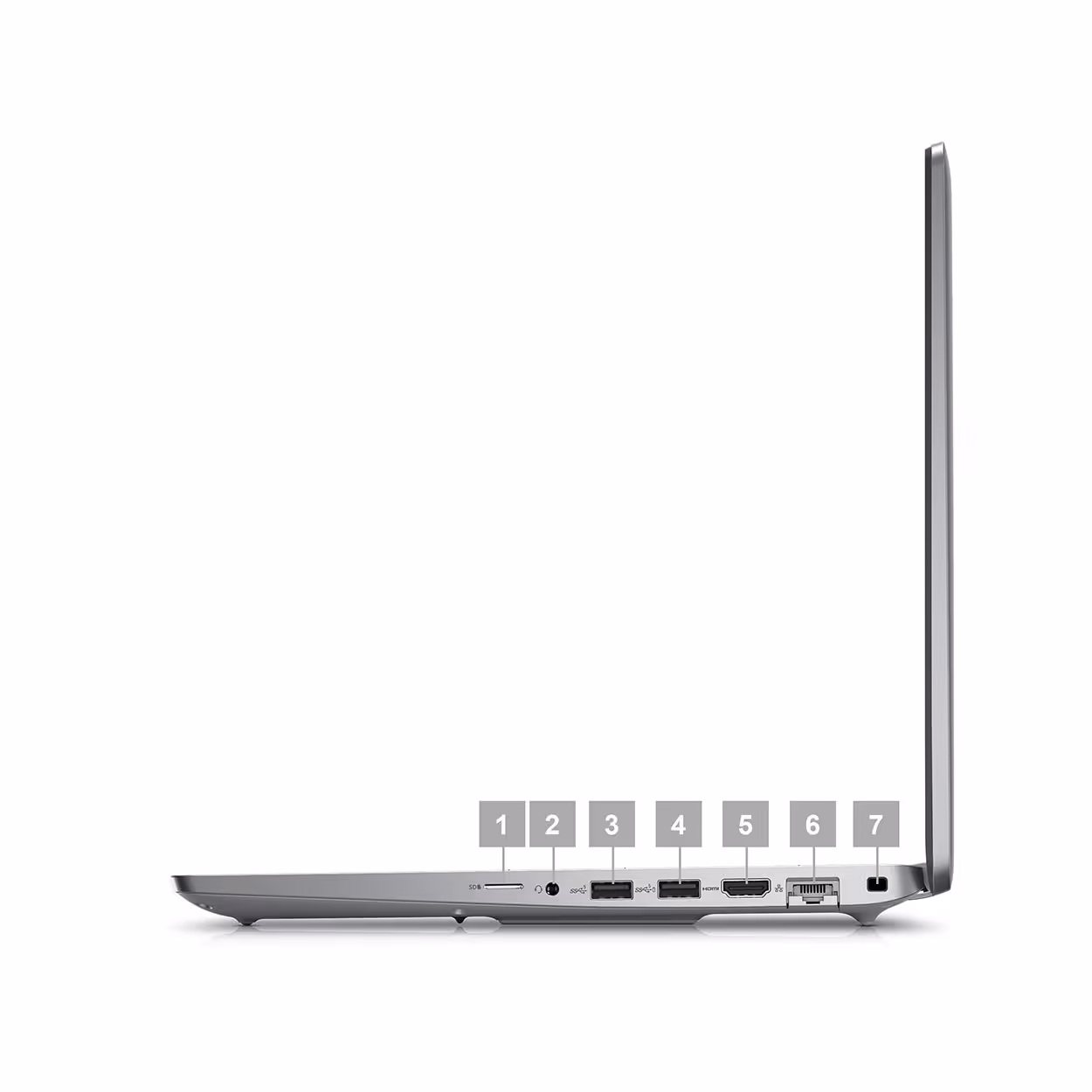 dell latitude 5550 right ports and slots