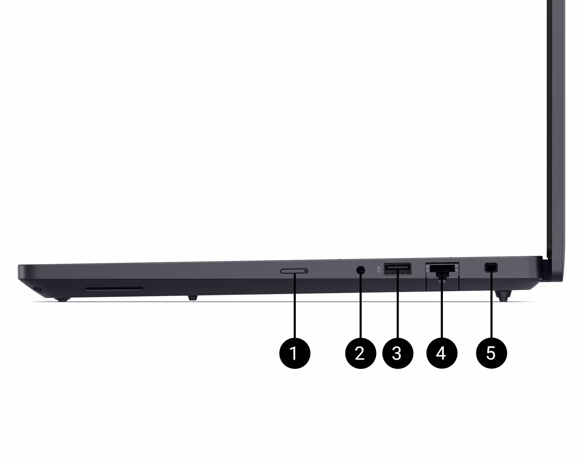 dell pro max 16 right ports and slots