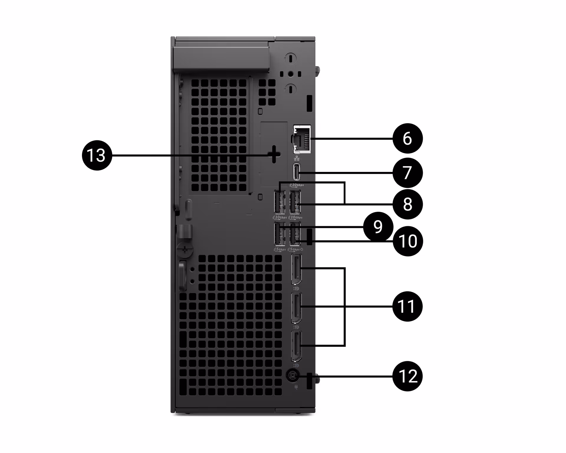 dell pro max micro rear ports and slots