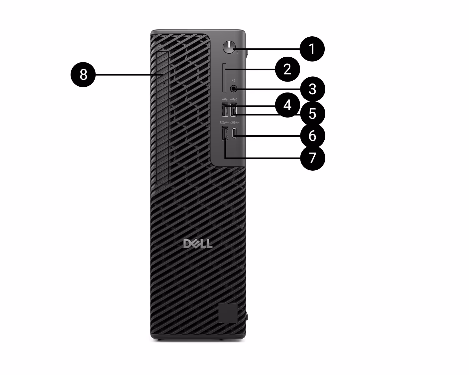 dell pro max slim front ports and slots