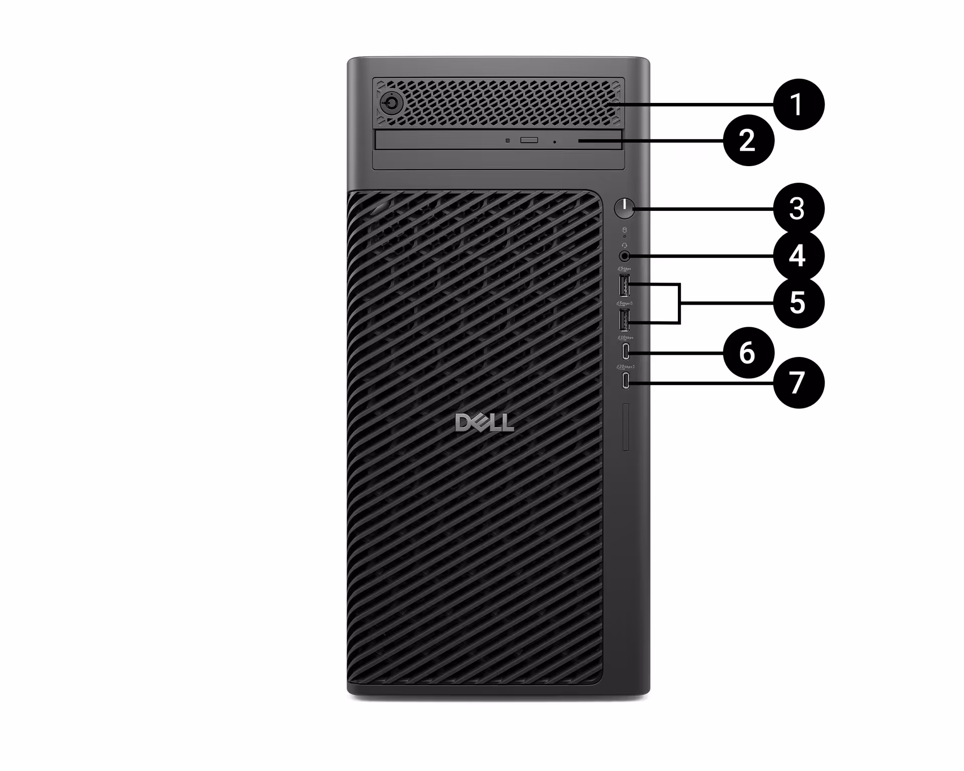 dell pro max tower front ports and slots