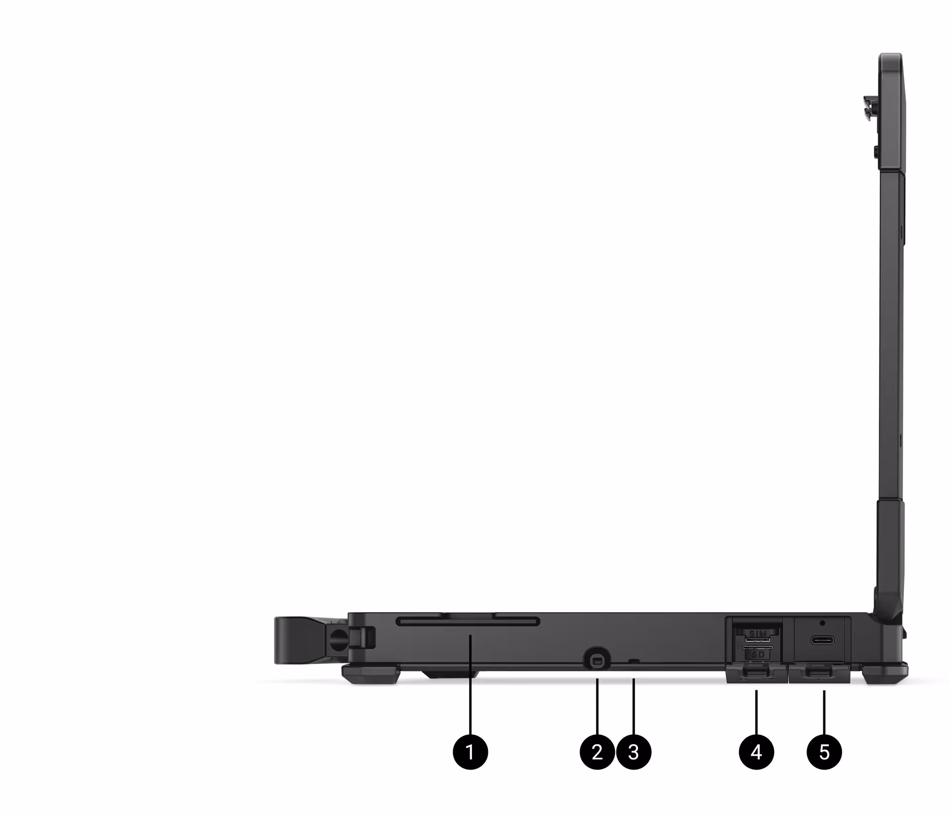 dell pro rugged 14 laptop ports and slots right side